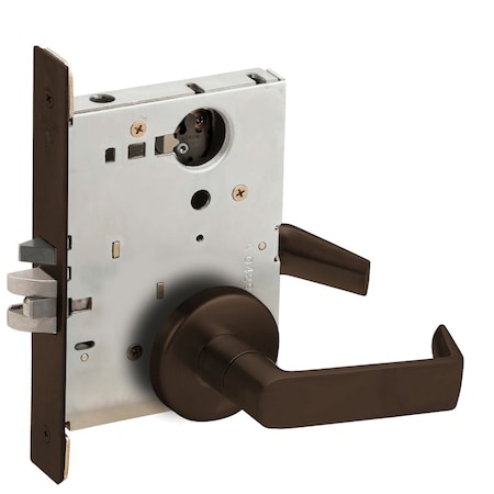 Schlage Grade 1 Entrance Office Mortise Lock, Less Cylinder, 06 Lever, B Rose, Dark Oxidized Satin Bronze Oi L9050L 06B 613